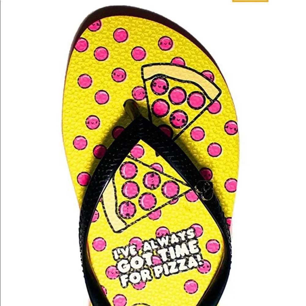 New! Gwen Stefani Harajuku Pizza Time Flip Flops
